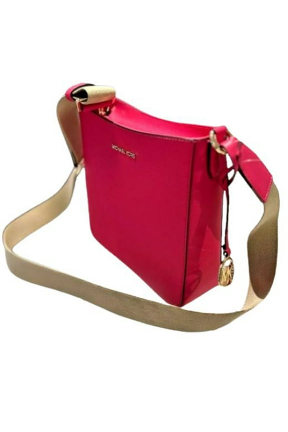 Womens Small Leather Crossbody Bag (Electric Pink) 35S4GTVC5L-Epink
