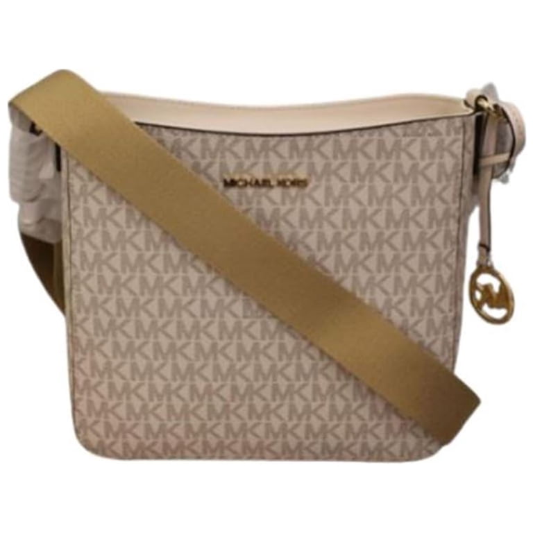 Michael Kors Light Cream Logo Interior Handbag Michael Michael Kors Mirella Medium Signature Logo Tote Bag  main image 3