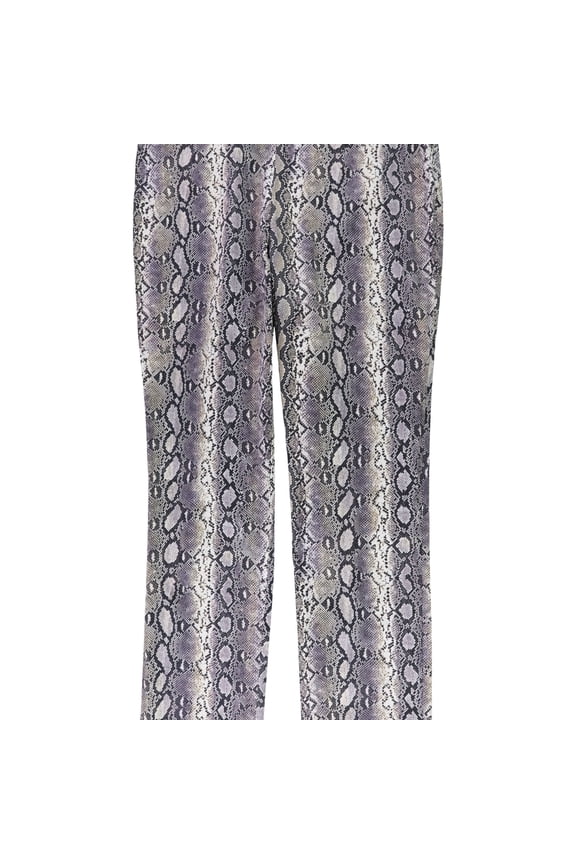 Womens Snake Print Casual Leggings, Purple, 12