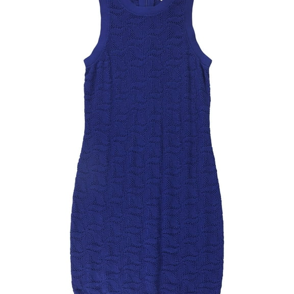 Michael Kors Womens Tank Sweater Dress, Blue, Large