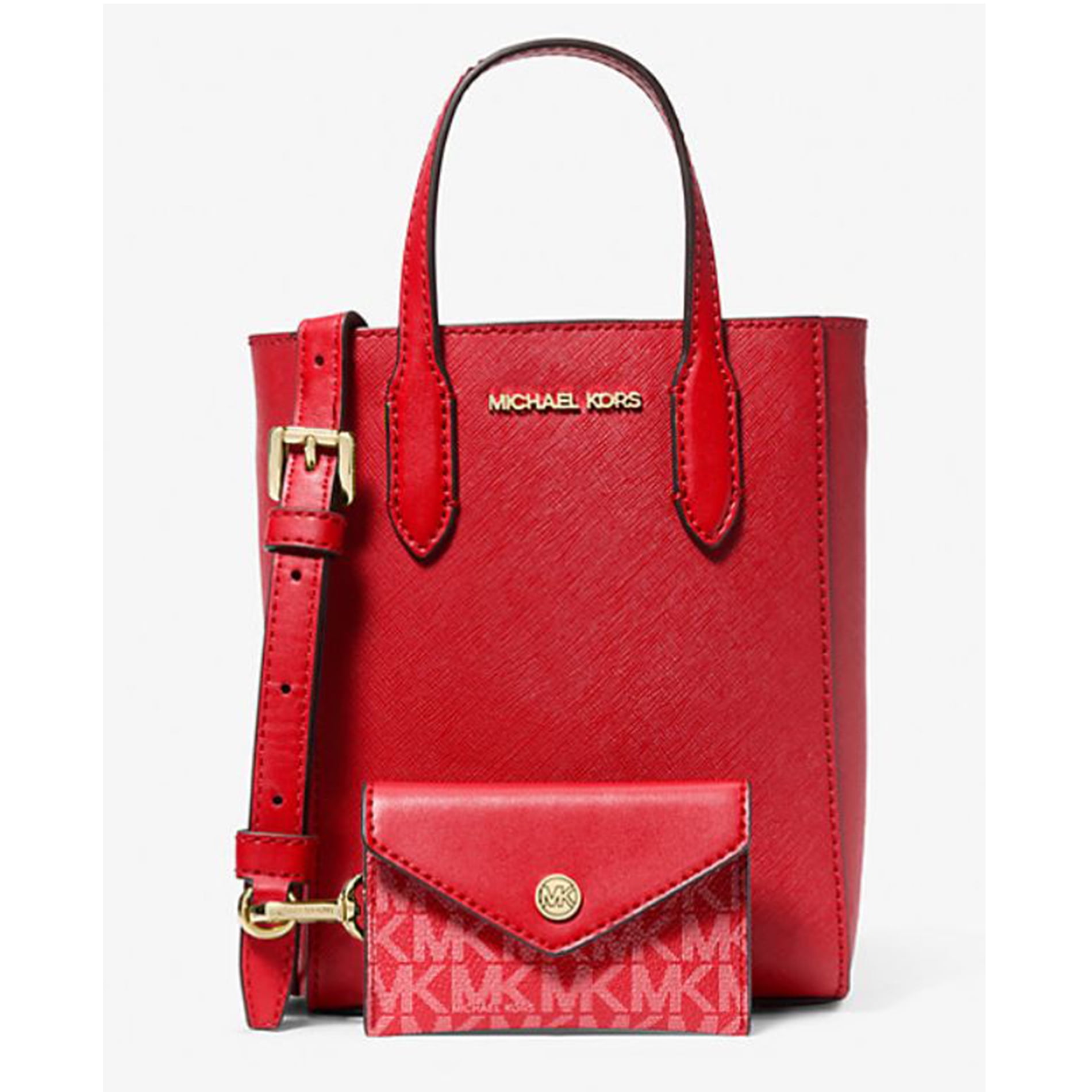 Michael Kors Womens Vincent Extra-Small Saffiano Leather Crossbody