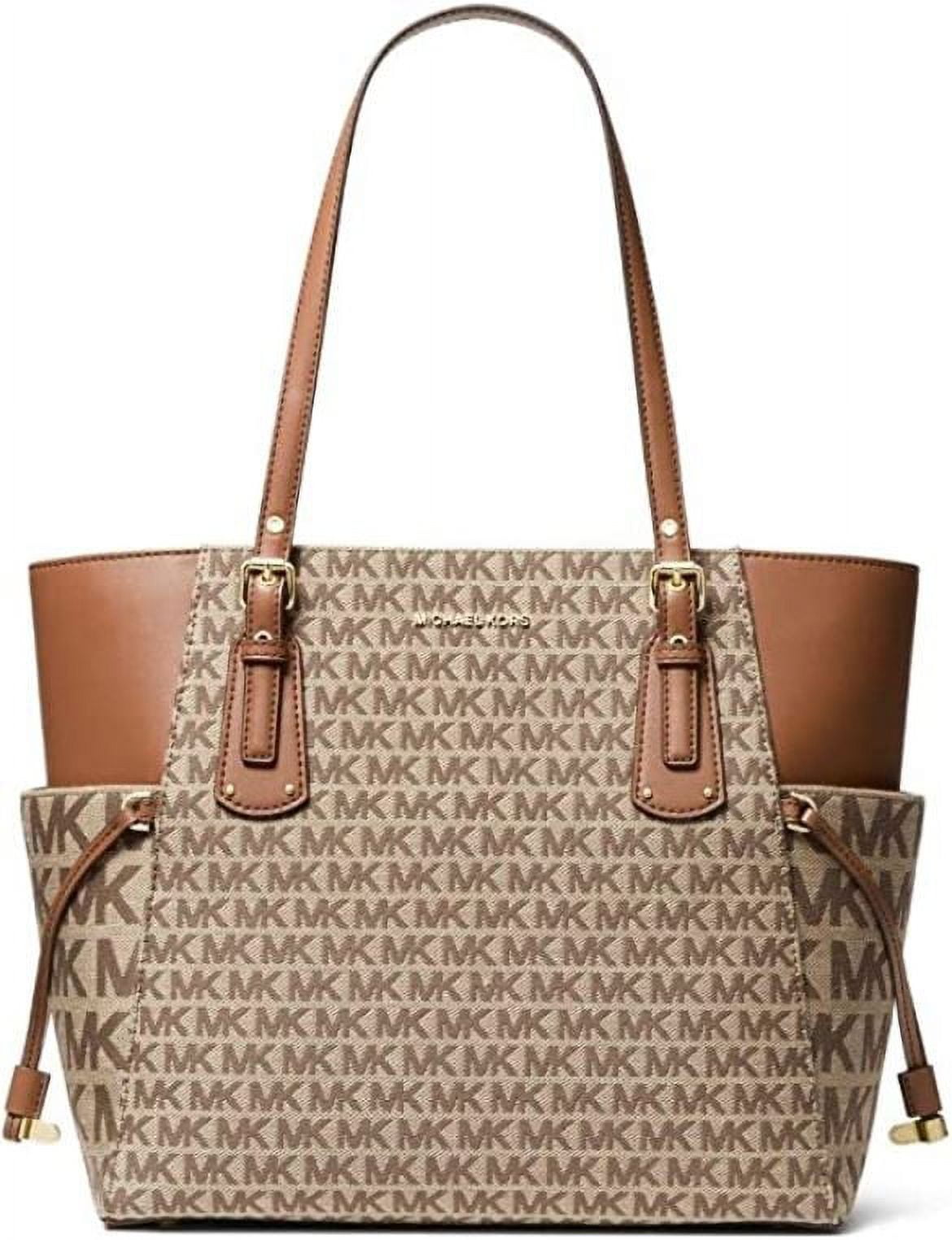  MICHAEL MICHAEL KORS Women's Voyager Medium Crossgrain Leather  Tote Bag, Chambray/Navy : Clothing, Shoes & Jewelry
