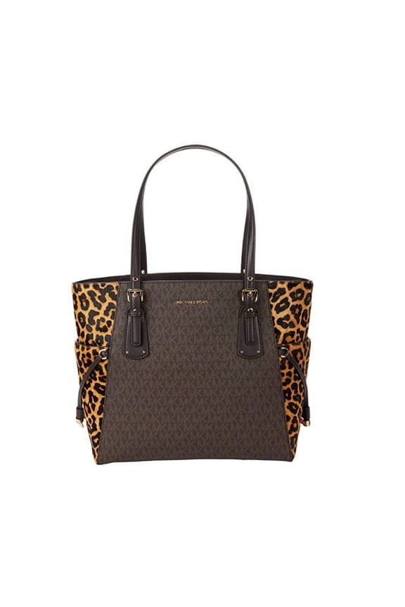 Womens Voyager East/West Tote1 Brown Multi One Size MK Signature