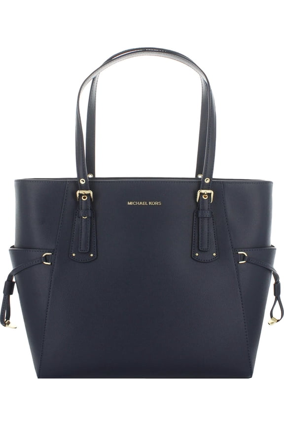 Womens Voyager Leather Logo Tote Handbag