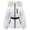 thumbnail image 1 of Michael Kors Womens White Scuba Stretch Belted Active Coat S, 1 of 2