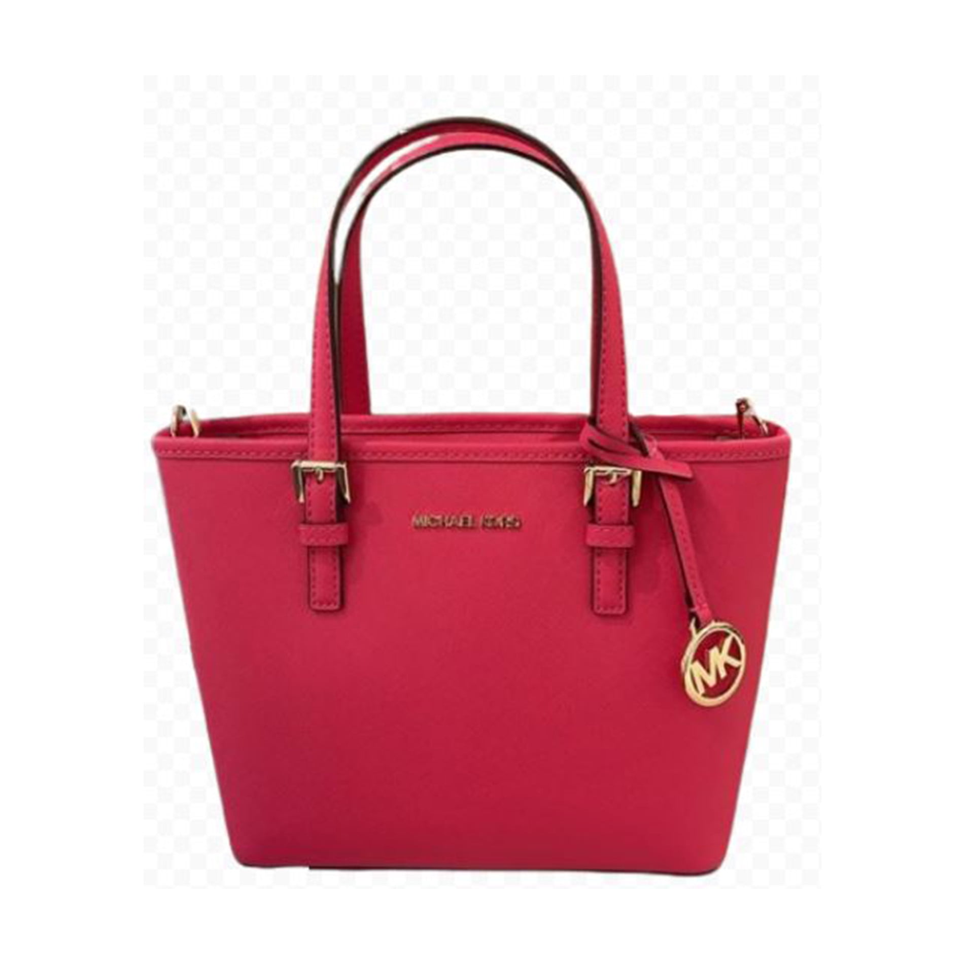 Michael Kors Jet Set Travel Handbag XS Signature Top Zip Carry All Tote for Women Black Gold Walmart