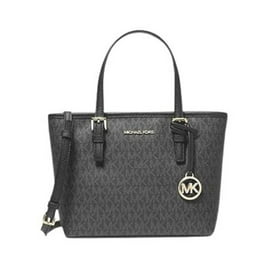 MICHAEL KORSLadies Jet Set Large Logo Top-Zip Tote outlet Bag-Black