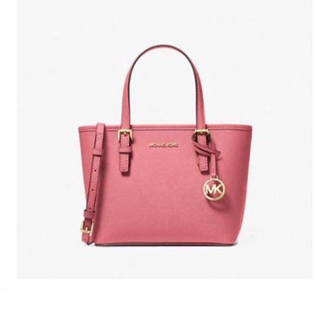 Michael Kors XS Carry All Jet Set Travel Womens Tote Light Berry Sorbet 35T9GTVT0L-ltbry