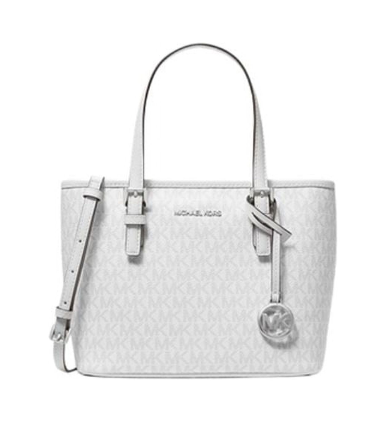 MICHAEL Michael Kors Jet Set Travel Travel Tote Optic Whiteblack