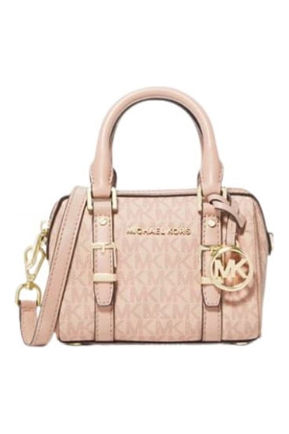 by Bedford Legacy Women's Coated Canvas Logo Duffle Crossbody Bag, Ballet