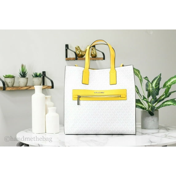 Michael Kors by Kenly Women's Signature PVC Tote Handbag, Citrus Multi