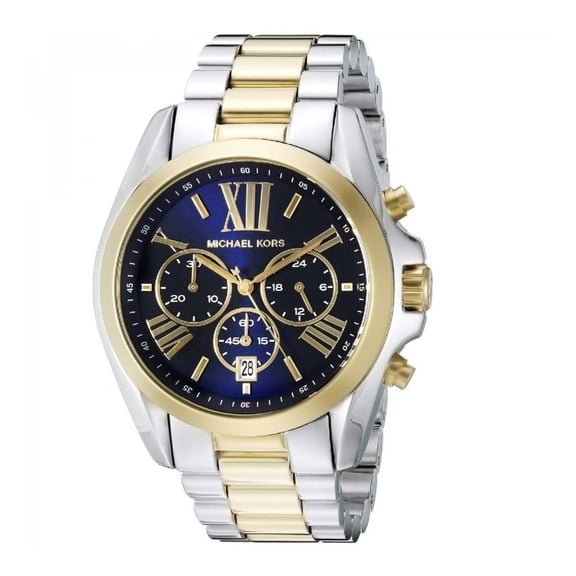 Michael Kors by MK Men's Stainless Steel Analog Wristwatch, Silver Golden, 43 mm