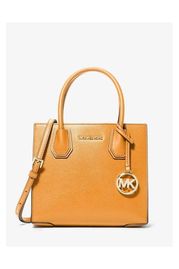 by Mercer Women's Leather Messenger Satchel Bag, Marigold