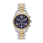 Michael Kors by Michael Kors Womens Lexington Stainless Steel Bracelet Wristwatch, Navy and Gold