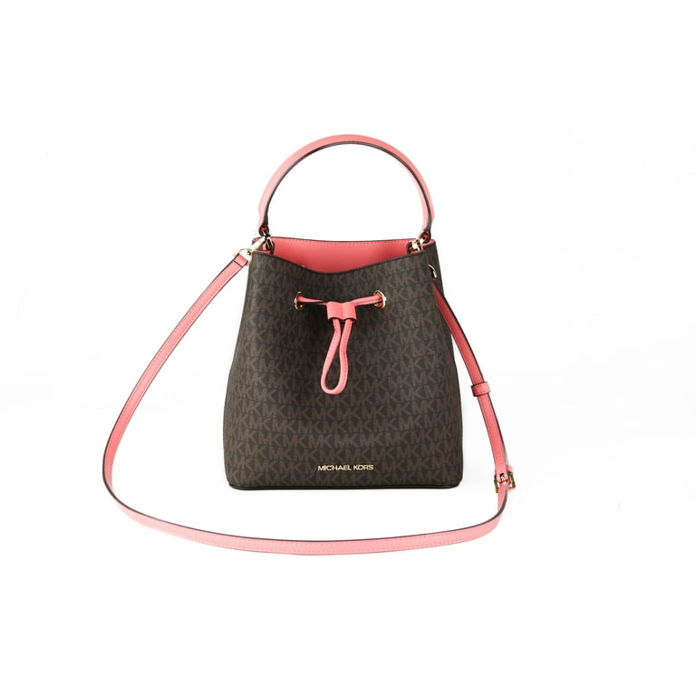Designer Michael Kors Suri Medium Leather Bucket Bag