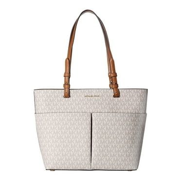Michael Kors logo-print coated canvas Tote Hand Bag, Off White