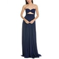 thumbnail image 1 of Michael Kors womens  Collection Chiffon Gown, 8, Blue, 1 of 3