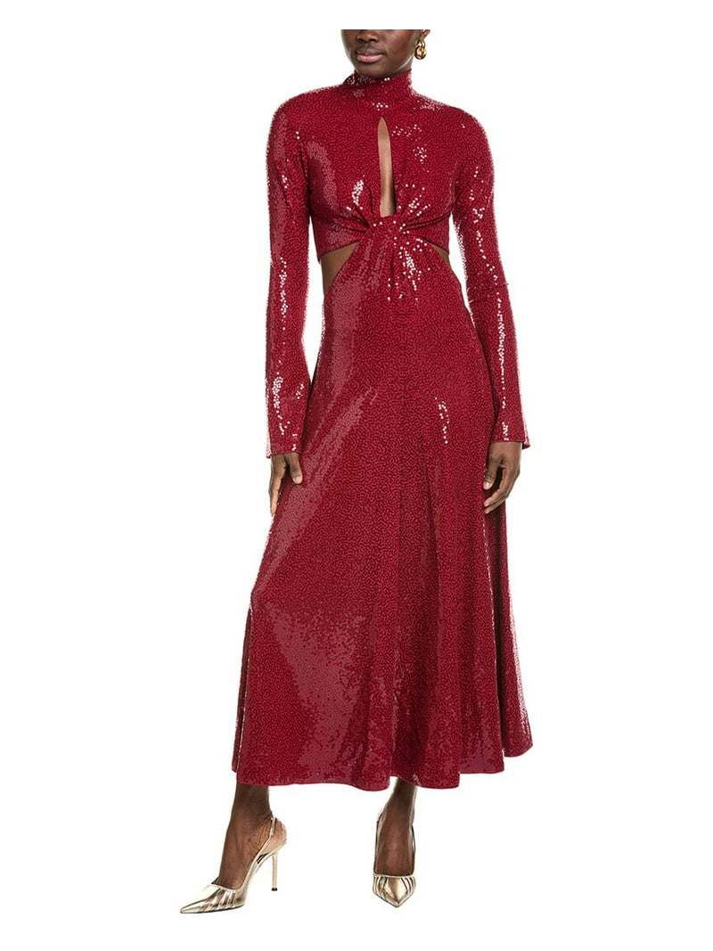Michael Kors womens Collection Sequin Cutout Midi Dress, 2, Red - Walmart.com Michael Kors womens Collection Sequin Cutout Midi Dress, 2, Red - Walmart.com