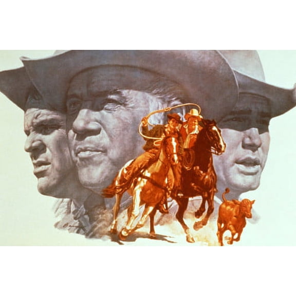 Michael Landon, Dan Blocker, Lorne Greene Bonanza Artwork 24x36 Poster