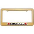 thumbnail image 1 of Michael Love with Hearts License Plate Frame, 1 of 1