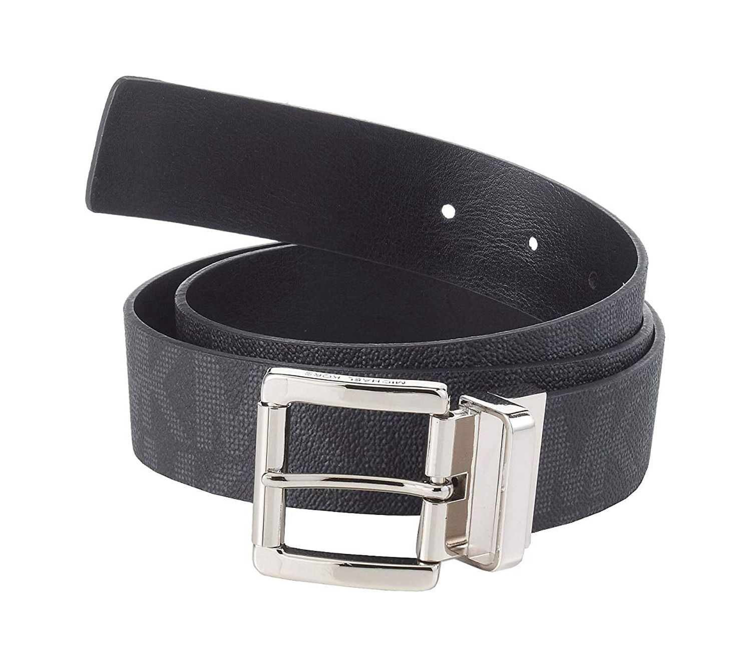 Michael Michael Kors BLACK Logo Reversible Belt, US Medium 