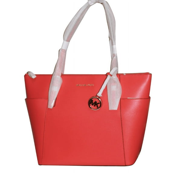 Michael Michael Kors Jet Set Large Saffiano Leather Top-Zip Tote Bag 30T8Tttt9L-