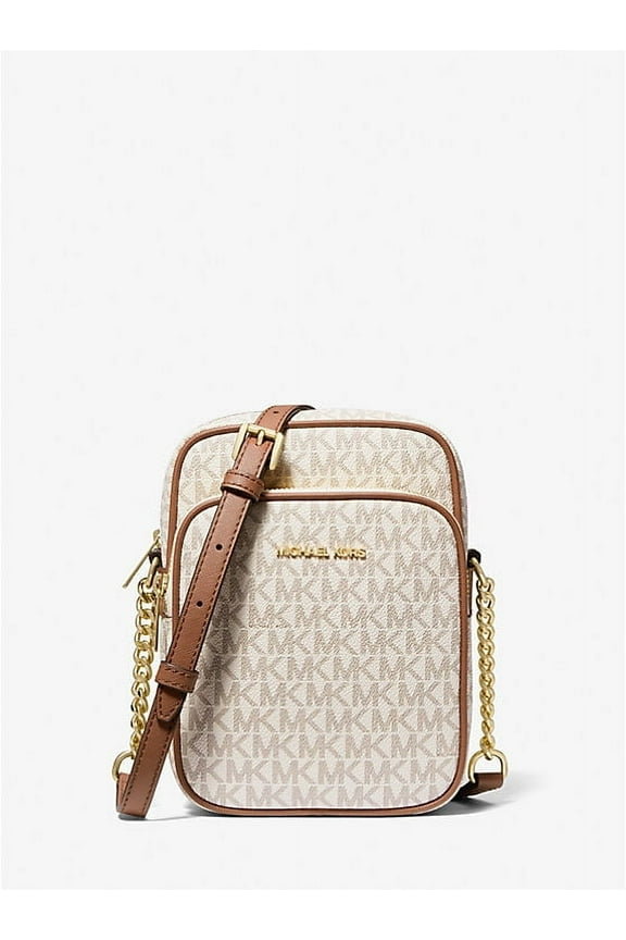 Jet Set Travel Medium Logo Crossbody Bag Vanilla