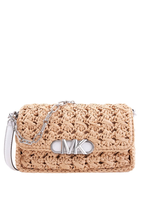 Michael Michael Kors Parker Medium Woven Raffia Shoulder Bag