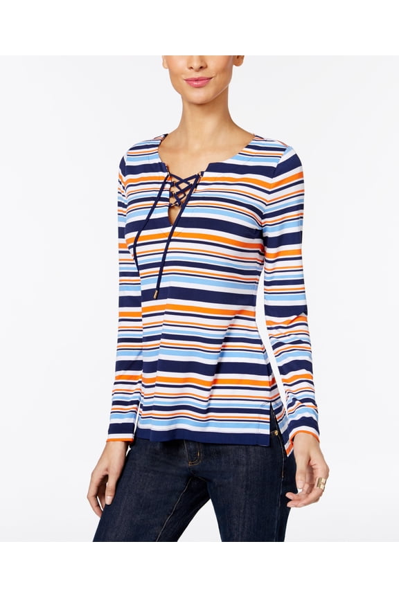 Petite Criollo Striped Lace Up Tunic Multi PL