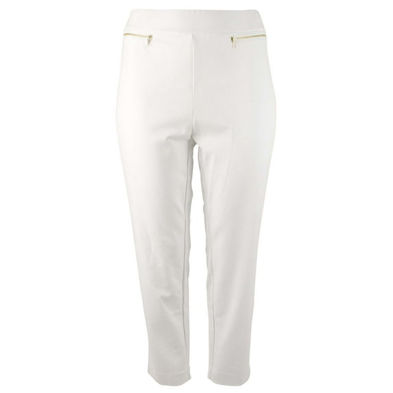 Michael Kors Women's White High Rise Stylish Pull On Pants Size 3X NWT