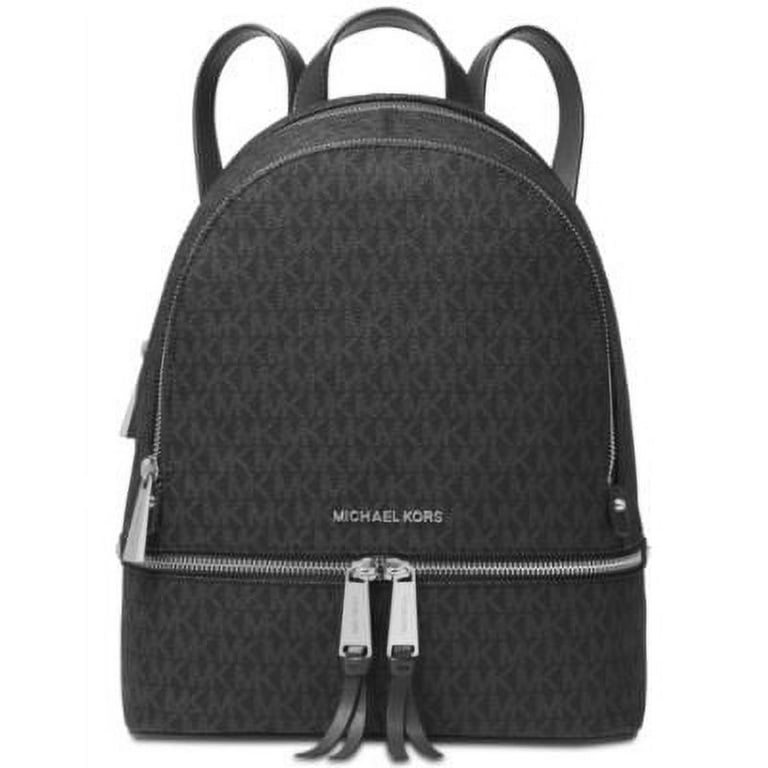 Rhea black and white medium backpack