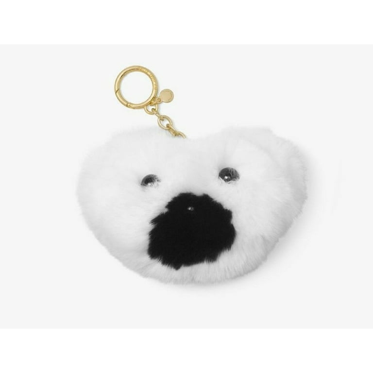 Michael Michael Kors Teddy Bear Pom Fur Key Chain Toy Fob Bag Charm Optic White Walmart