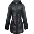 thumbnail image 1 of Michael Michael Kors Women's Black Quilted Mixed Media 3/4 Coat Jacket with Faux Fur, L, 1 of 1