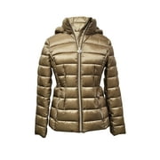 Michael Michael Kors Womens Dark Camel Hooded Packable Coat Jacket