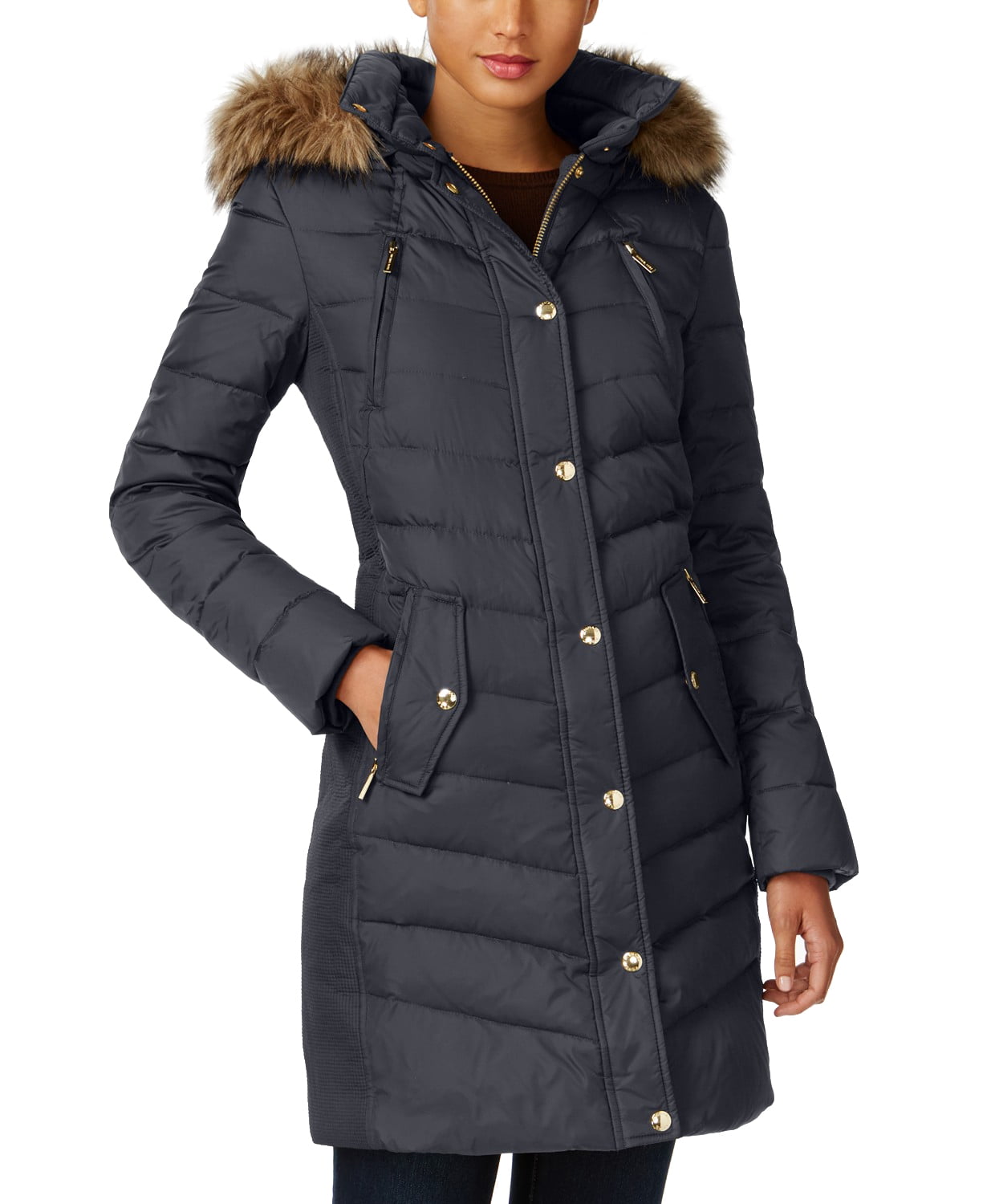 Michael kors hotsell women's grey coat