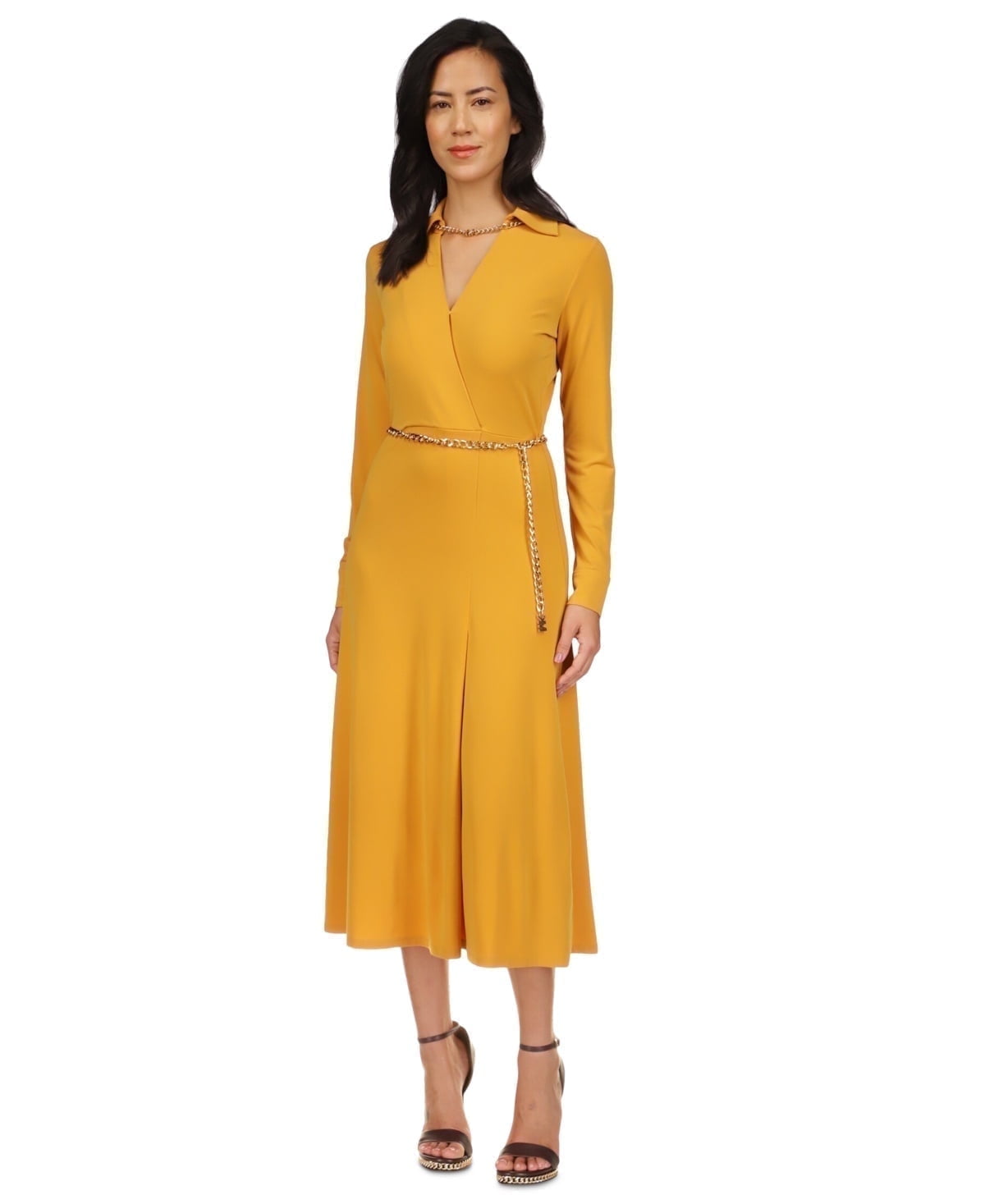 slim fit dress slacks Gold Chain Strap Slip Maxi Dress main image 1
