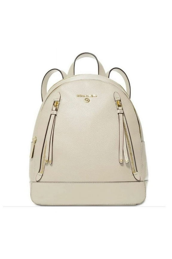 Michael Michael Kors Womens Brooklyn Leather Backpack 30H1LBNB2L-173 Light Cream