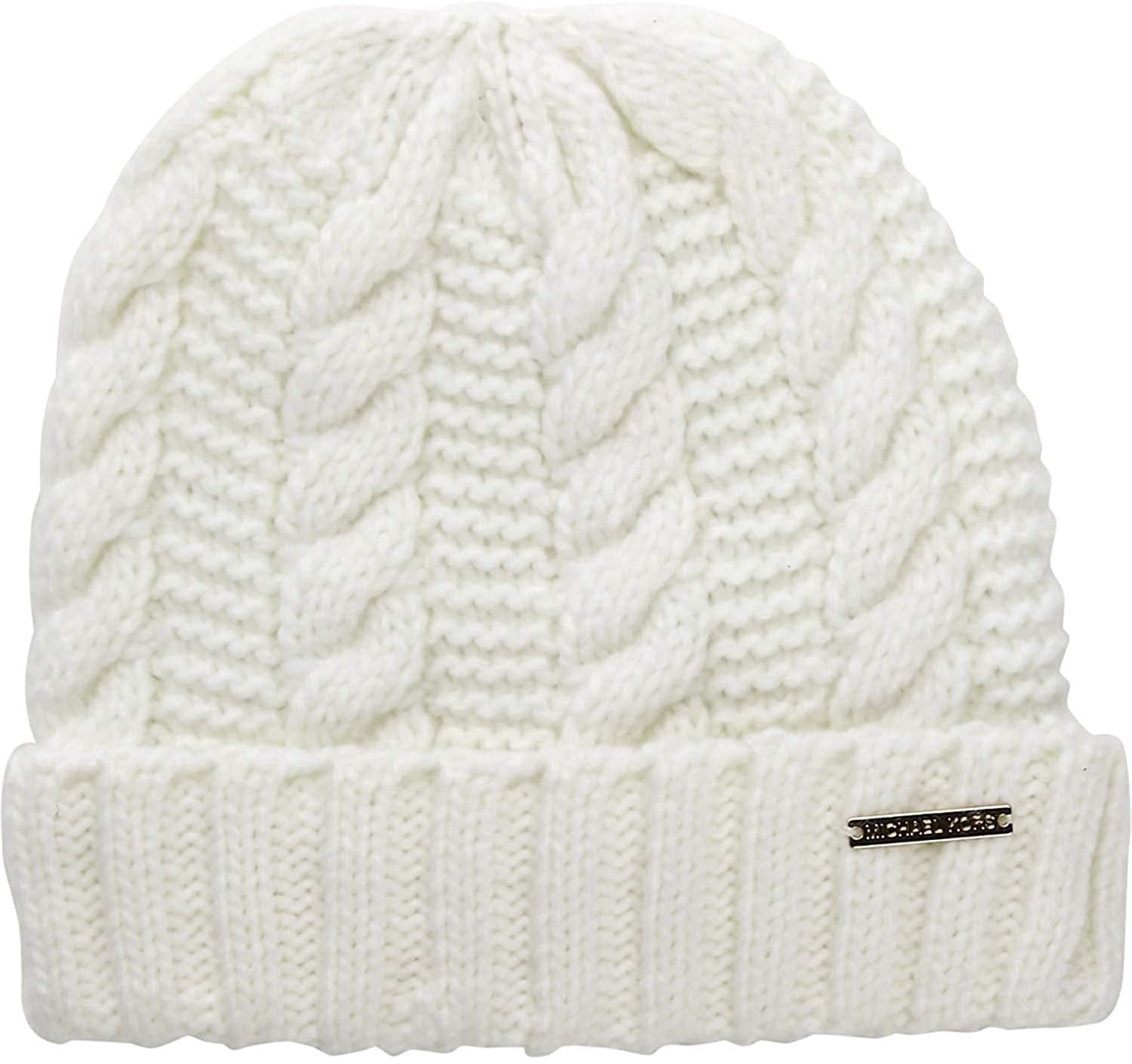 Michael Kors Fleece Lined Cable Knit Beanie Hat - Ivory Cream New NWT Michael Kors Cream Logo Cable Knit Cap | Mercari main image 4