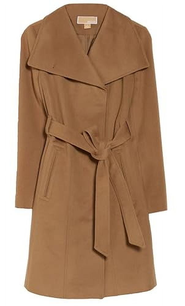 Michael Michael Kors Wool Belted Wrap Solid Camel Coat Shop Black Friday Deals for 2024 Walmart