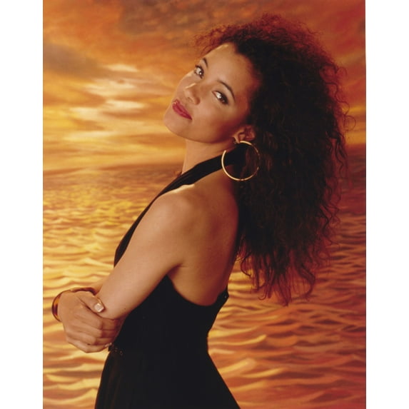 Michael Michele Posed in Black Dress Portrait Photo Print (24 x 30)