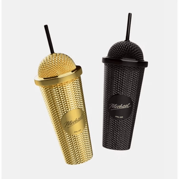 Michael Microphone Tumbler 24oz, Michael 2026 Movie Cup Black