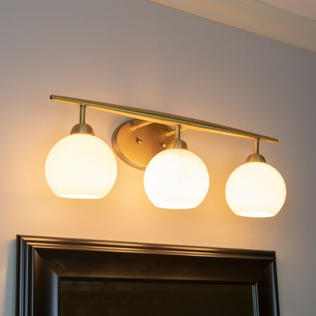 Michael Milk Glass 3-Light Vanity Light