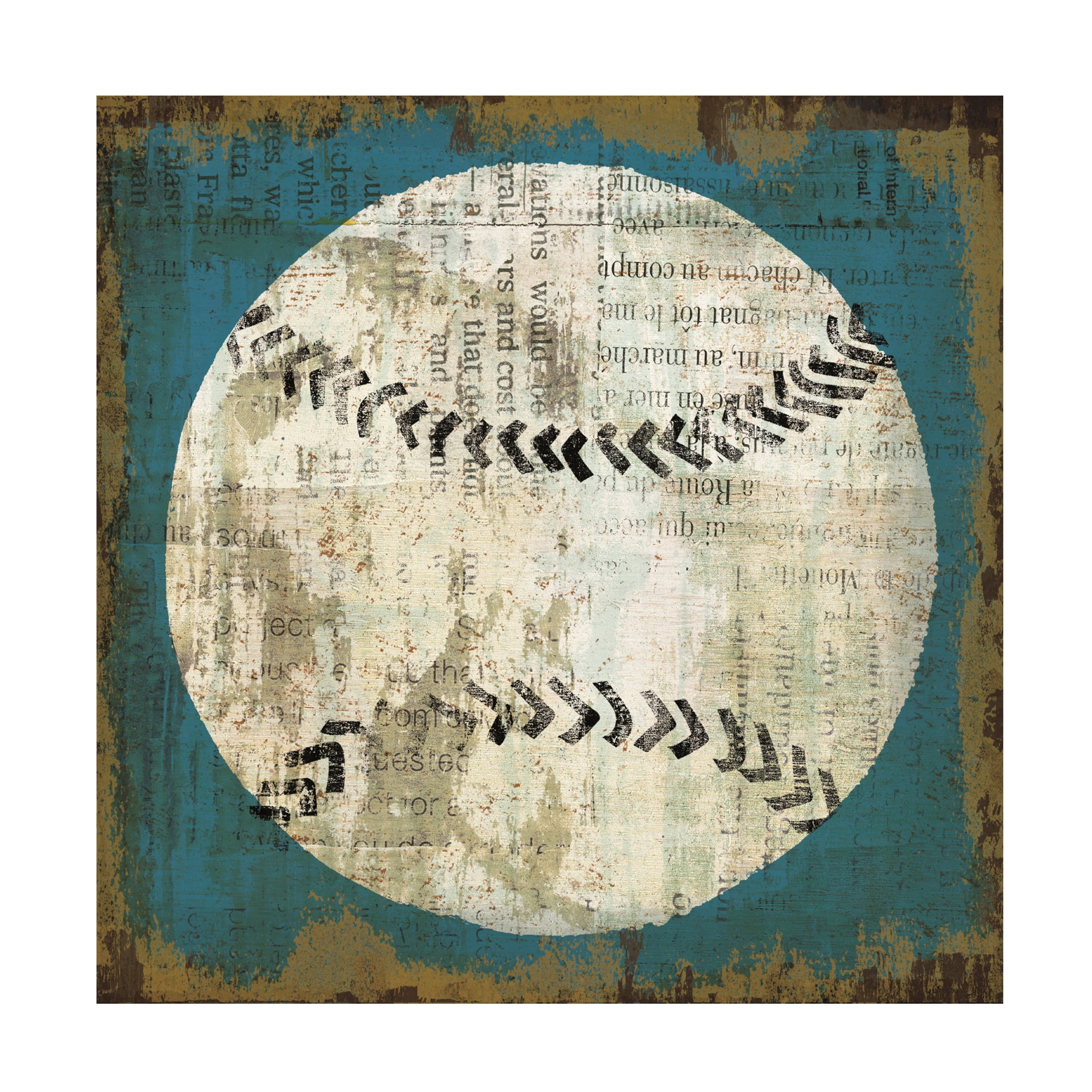 Michael Mullan 'Ball I on Blue' Canvas Art