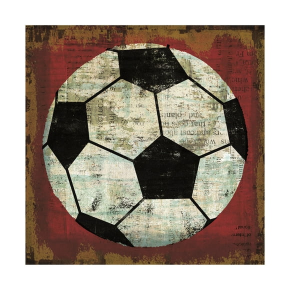 Michael Mullan 'Ball IV on Red' Canvas Art