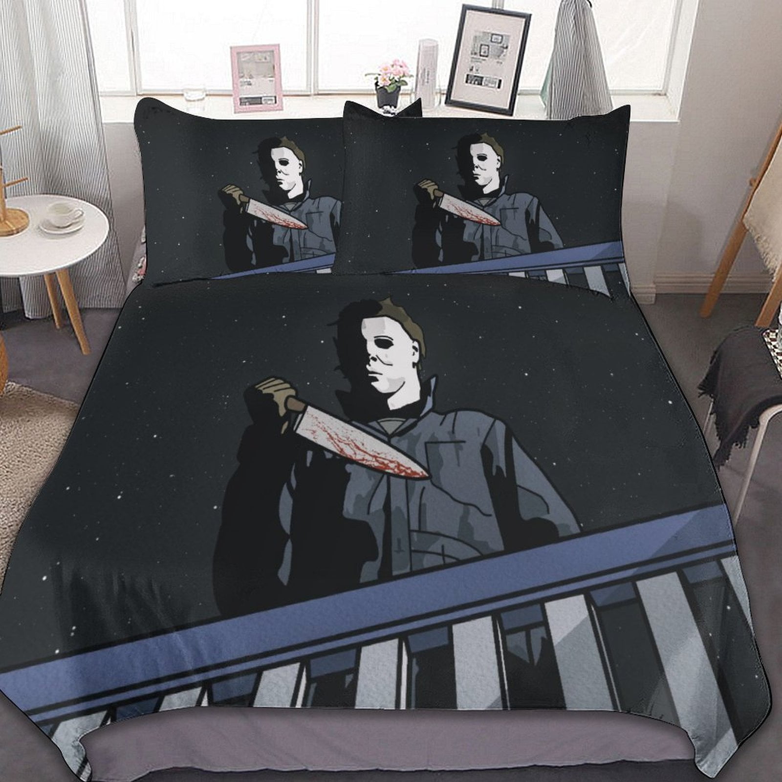 Michael Myers 3 Piece Bedding Sets Decor Comforter Sets With One Duvet