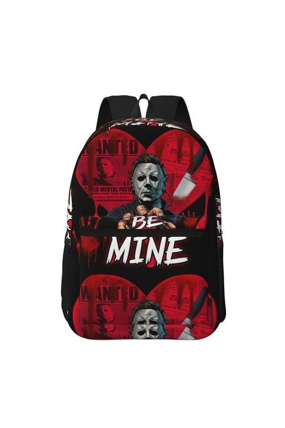 Michael Myers Backpack Printed School Book Bag Travel Daypack 17in Rucksack With Pockets for Men Women