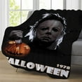 thumbnail image 1 of Michael Myers Blanket Halloween Blanket Horror Movie Blanket Flannel Fleece Throw Blanket for Kids Adults Bedding (Style-3, 40"x50"), 1 of 6