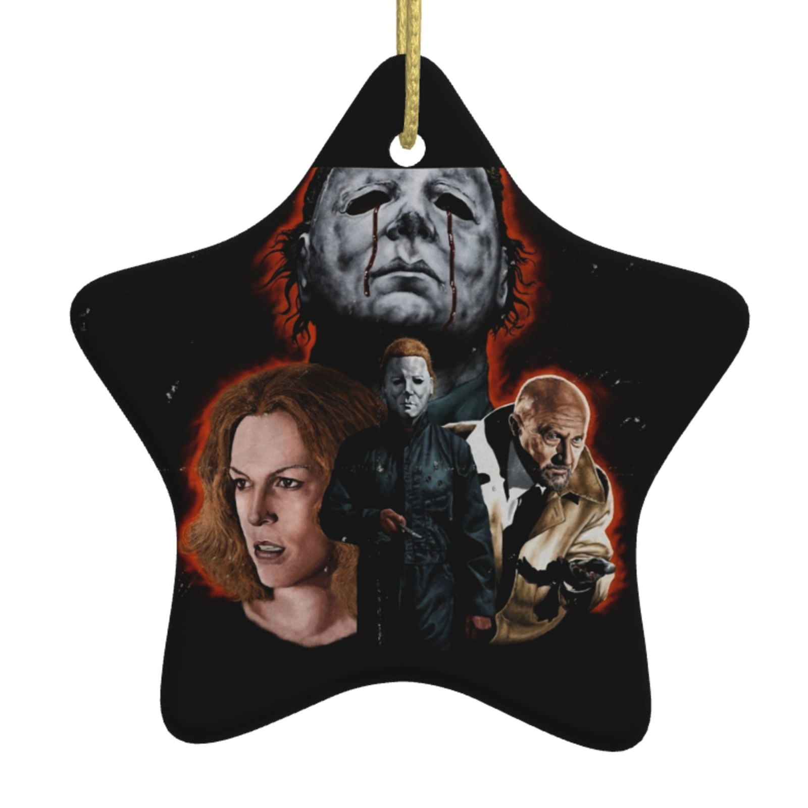 Michael Myers Characters Christmas Ornament Xmas Tree Ceramic Star