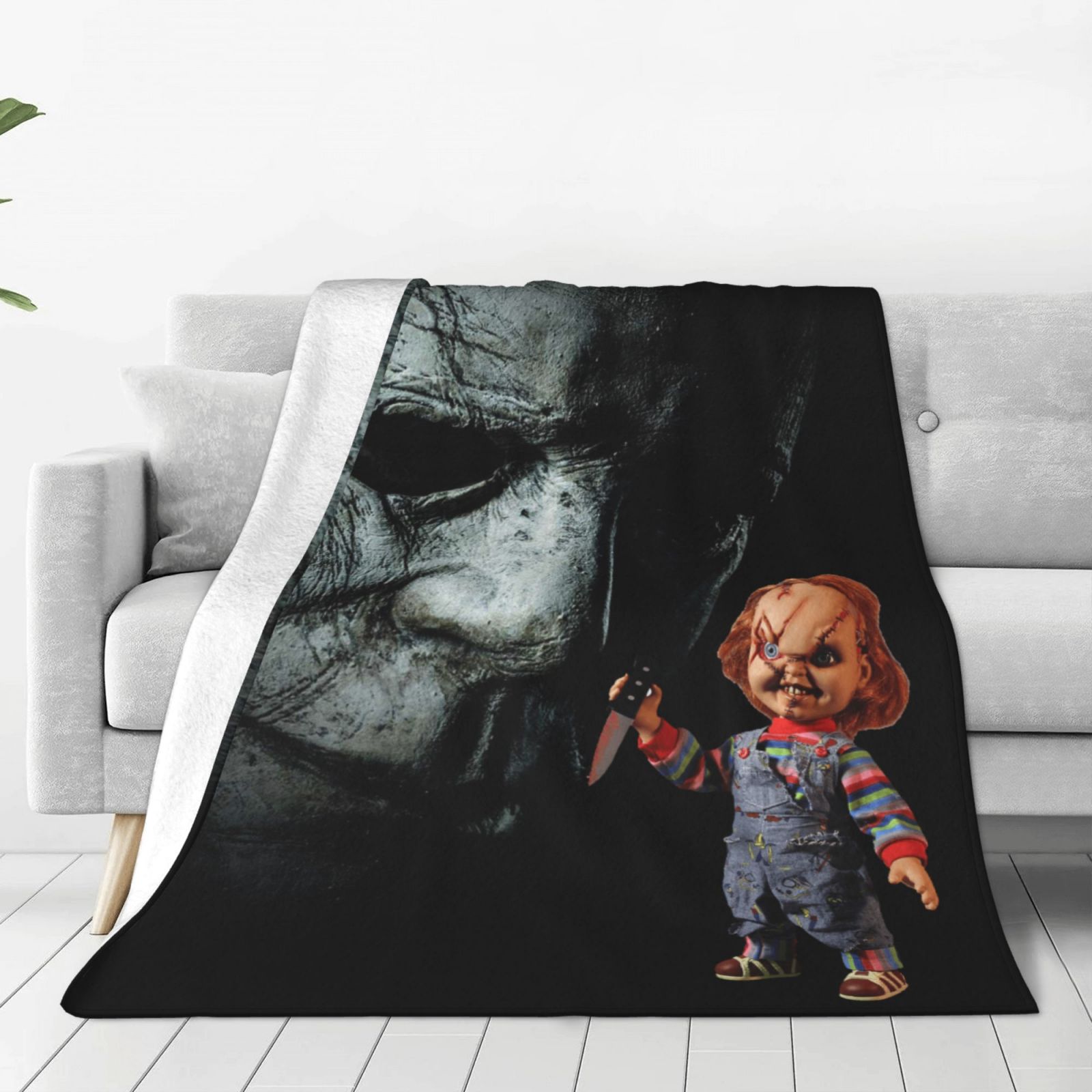 Dorsogna Michael Myers Fleece Throw Blanket - Soft Plush Flannel Blanket 80x60 Inches For Couch & Bed - View #10