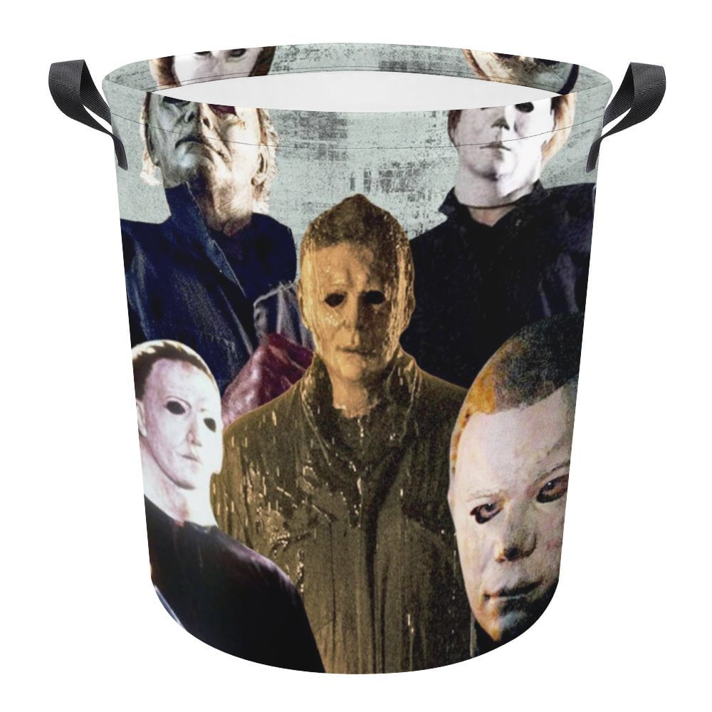 Michael Myers Circular Laundry Hamper Foldable Large Storage Baskets
